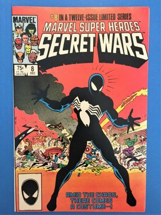 Marvel Heroes Secret Wars 8 1st Black Cost.  Nm,  No Color Breaks Wht Pgs
