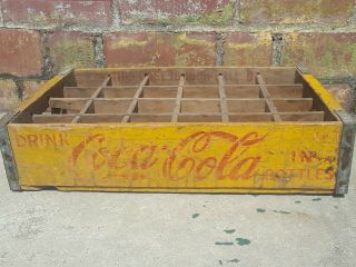 Vintage Advertising Drink Coca Cola In Bottles Wood Wooden 24 Slot Crate