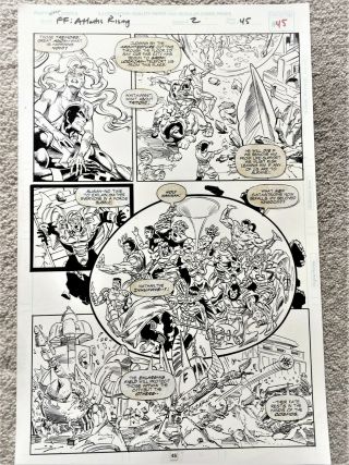 Fantastic Four 2 Page 45 Art The Inhumans Black Bolt Medusa Namor Thor