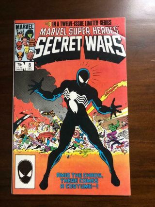 Secret Wars 8 - Origin Of Black Symbiote Suit (later Venom) - Fine