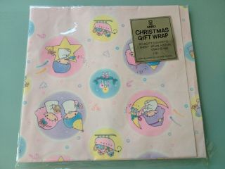 1983 Vintage Little Twin Stars Gift Wrap Wrapping Paper Rare Sanrio