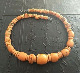 Antique Or Vintage Chinese Tibetan Or Nepalese Coral Necklace