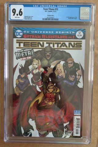 Teen Titans 12 Variant 1st Full App Of Batman Who Laughs Cgc 9.  6 Dc Comics 2017