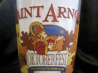 Saint Arnold Brewing Company Oktoberfest Pint Beer Glass Craft Brew Houston Tx