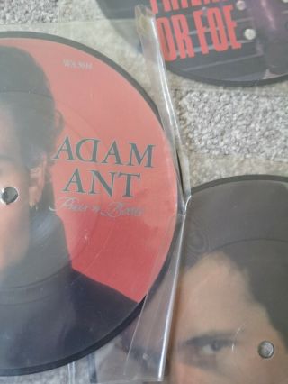 Adam Ant Vinyl Picture Disc Bundle Inc Puss ' n ' Boots/friend Or Die And Others 7