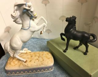 2 Vintage Horse Figurines - Rich Rudish 1987