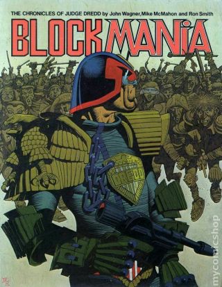Block Mania Tpb (titan Books) The Chronicles Of Judge Dredd 1 - 1st 1984 Vf