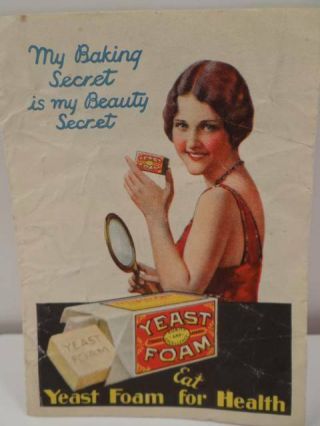 Eat Yeast Foam For Health Ad Recipe Folder (d1 F4)