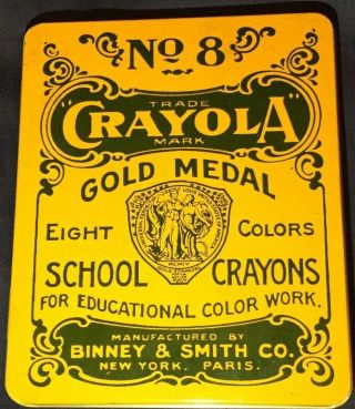 Vintage Style Crayola Crayon Tin