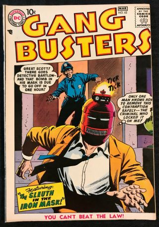 Gang Busters 62 (feb.  - Mar. ,  1958) Dc 6.  5 - 7.  0 Comic Book