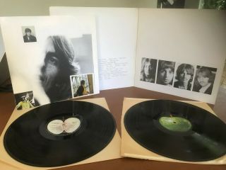 First Pressing The Beatles White Album W/ 7 Label Errors Vg/ex Vinyl,  Poster