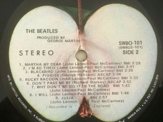 FIRST PRESSING The Beatles WHITE ALBUM w/ 7 label errors VG/Ex Vinyl,  Poster 2