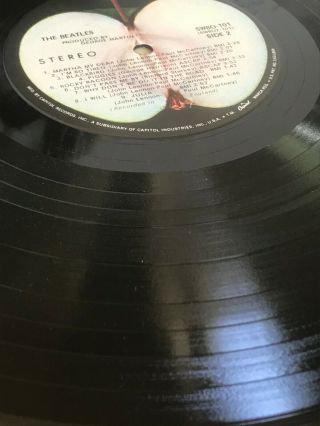 FIRST PRESSING The Beatles WHITE ALBUM w/ 7 label errors VG/Ex Vinyl,  Poster 6