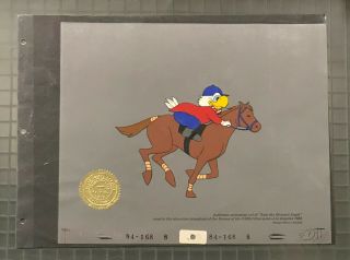 Horse Racing 1984 U.  S.  Olympics Animation Cel Sam The Eagle Peter Ueberroth