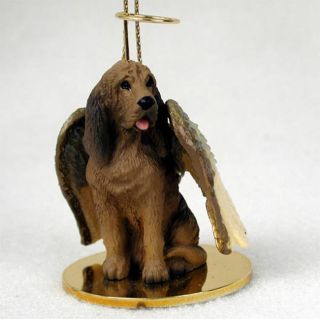 Bloodhound Ornament Angel Figurine Hand Painted