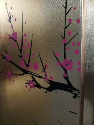 Vintage Japanese 6 panel folding screen BYOBU /SAKURA/ 5