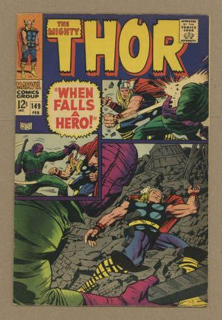Thor (1st Series Journey Into Mystery) 149 1968 Vg 4.  0