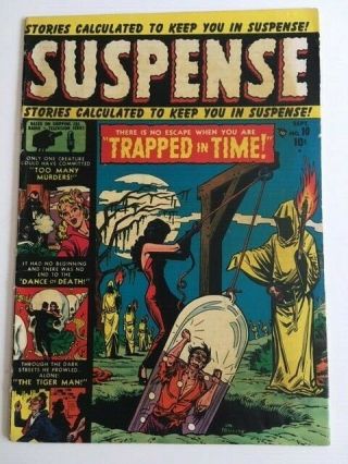 Suspense Comics 10 Vg Pre Code Horror Atlas Marvel Stan Lee Russ Heath 1951