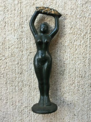 Vintage Art Deco Cast Iron Nude Woman Bottle Opener
