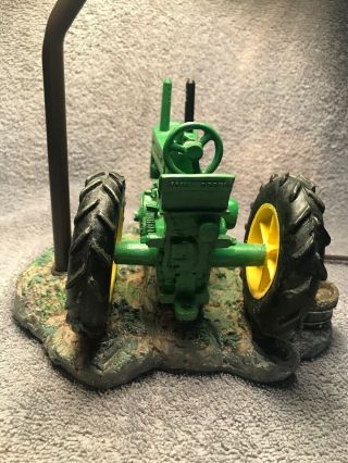 John Deere Tractor Table Lamp Light with shade 1999 15.  5 inches tall 3