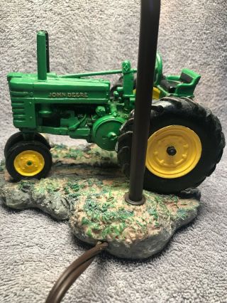 John Deere Tractor Table Lamp Light with shade 1999 15.  5 inches tall 4