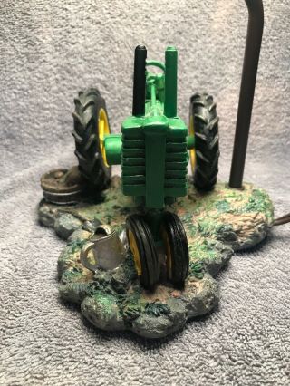 John Deere Tractor Table Lamp Light with shade 1999 15.  5 inches tall 5