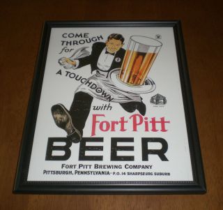 Fort Pitt Beer Framed Ad Prints - Fort Pitt Brewing - Your Choice