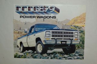 1979 Dodge Power Wagon 4 - Wheel Drive Pickup Truck Brochure Warlock Ii 4x4 79