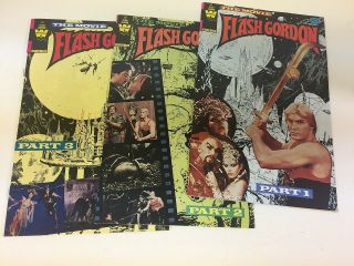 Flash Gordon 31 - 33 - Movie Adaptation (whitman/1980/0918628) Complete Set Of 3