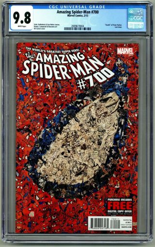 Cgc 9.  8 Spider - Man 700 Marvel " Death Of Peter Parker " Usa