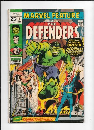 Marvel Feature 1 == Vg 1st Appearance Of The Defenders Marvel Comics 1971