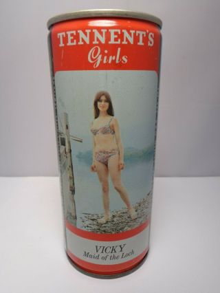 15.  5oz Tennents Girls Lager Vicky " Maid Of The Loch " Pull Tab 440ml Beer Can 2