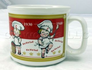 Houston Harvest 2001 Campbell ' s Soup Ceramic Collectible Mugs - Set of 2 - 3.  25 