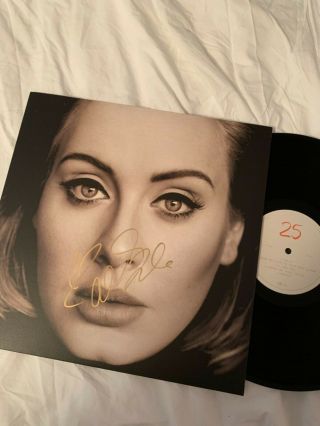 Adele 25 Signed 12 " Vinyl Incredible To Frame Display Piece 21 18
