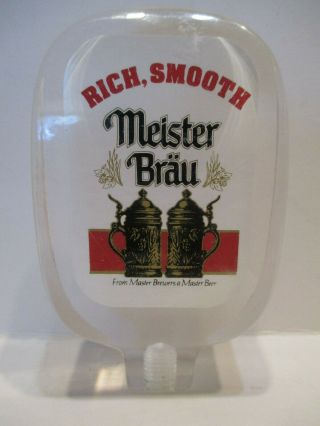 Rare Vintage Rich Smooth Meister Brau Beer Tap Handle