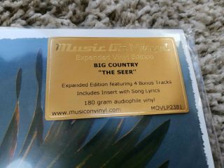 BIG COUNTRY THE SEER Expanded Edition Double VINYL LP Music On Vinyl 2019 180g 2