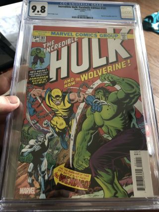 Incredible Hulk 181 Facsimile Edition Cgc 9.  8 Nm/m 1st App Wolverine