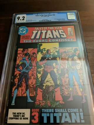 Tales Of The Teen Titans 44 Cgc 9.  2 First Appearance Nightwing Deathstroke Orig