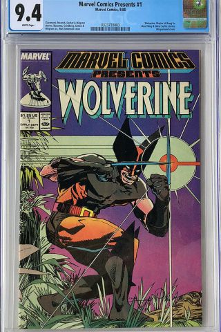 Marvel Comics Presents Wolverine 1 (1988) Marvel Cgc 9.  4