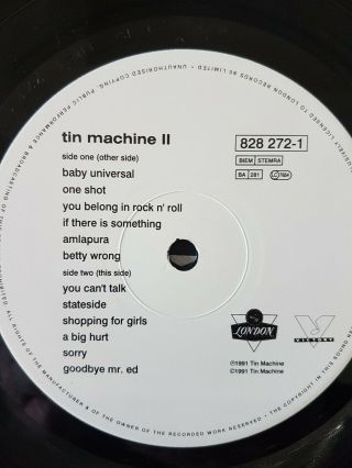 Tin Machine - Tin Machine II - RARE 1991 Vinyl LP David Bowie Banned Cover 6
