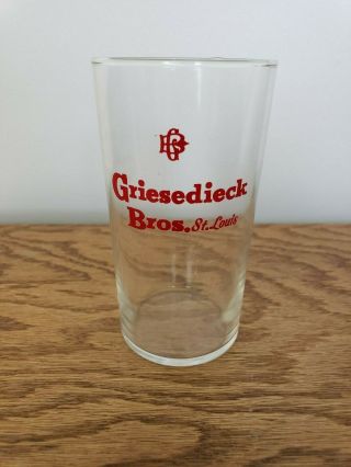 Griesedick Bros.  St.  Louis Beer Glass - Libby