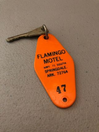 Vintage Flamingo Motel Room Key Springdale Arkansas