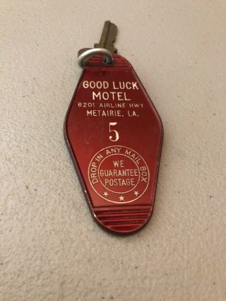 Vintage Good Luck Motel Metairie Louisiana Room Key