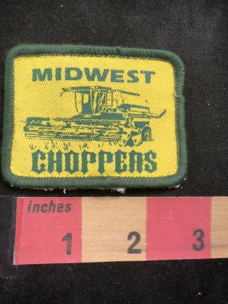 Vtg (circa 1970s) Combine Midwest Choppers Advertising Patch O80n