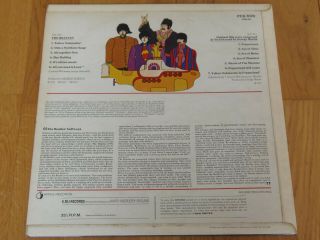 THE BEATLES YELLOW SUBMARINE 3/1 2nd STEREO RED LINES Stunning AUDIO NEAR 7