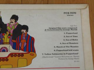 THE BEATLES YELLOW SUBMARINE 3/1 2nd STEREO RED LINES Stunning AUDIO NEAR 8