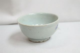Korean Green Glaze Dirty Bottom Small Yi Dynasty Pottery Tea Bowl 68 4