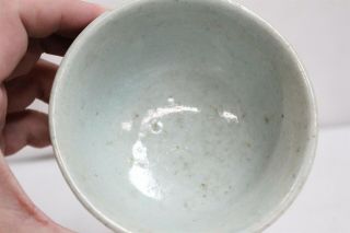 Korean Green Glaze Dirty Bottom Small Yi Dynasty Pottery Tea Bowl 68 6