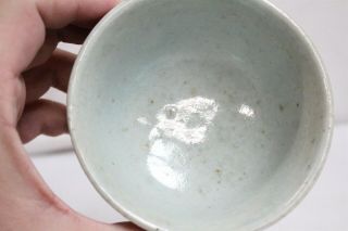 Korean Green Glaze Dirty Bottom Small Yi Dynasty Pottery Tea Bowl 68 7