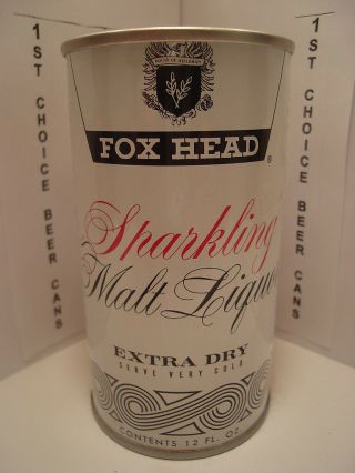 Fox Head Malt Liquor Straight Steel Pull Tab Beer Can 66 - 11 Sheboygan,  Wis.